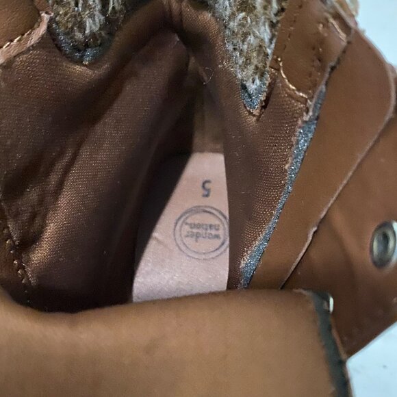 Wonder Nation Sweater Trim Lace Up Moto Boot Womens 5 Gorpcore Earthy Grunge - Picture 9 of 9